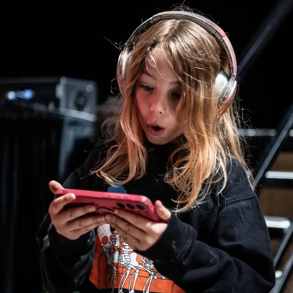 Cherry Stars student in headphones taking part in an online coaching session